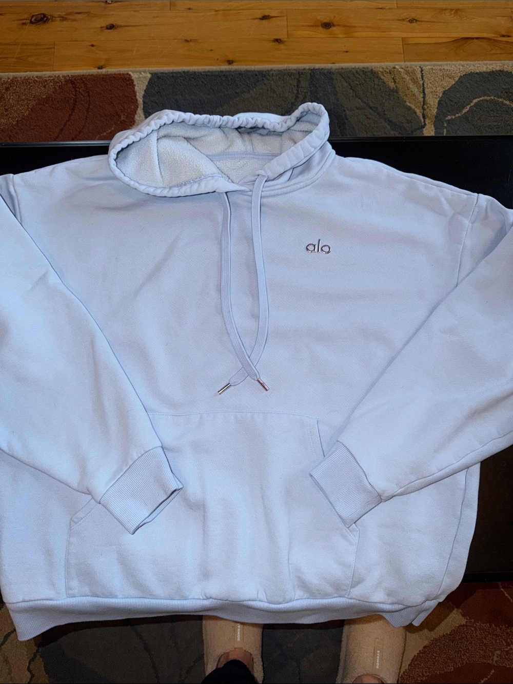 ALO Yoga Accolade light Blue Hoodie sweatshirt